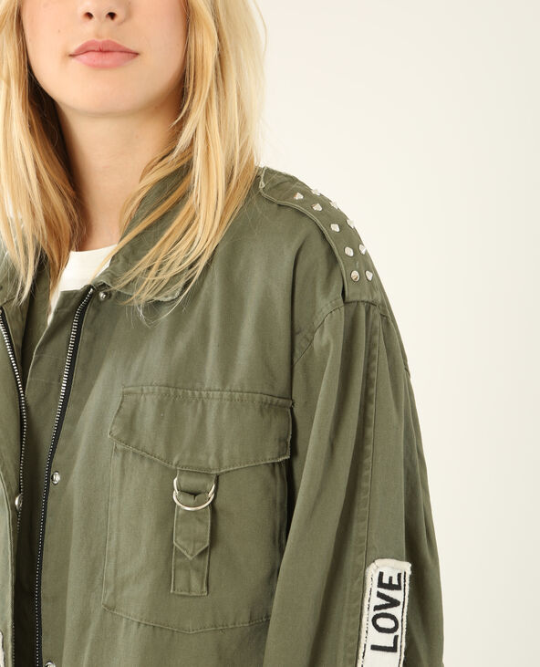 Parka army multi patchs vert kaki - Pimkie