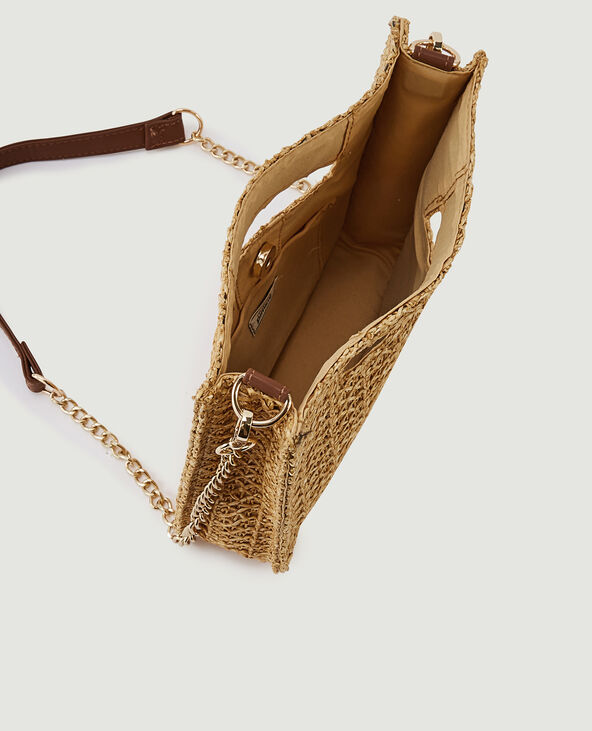 Sac rigide en paille beige - Pimkie