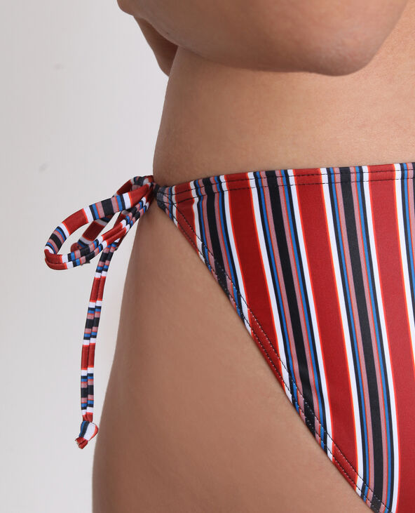 Bas de bikini à rayures marron - Pimkie