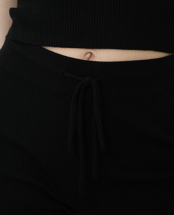 Pantalon tricot noir - Pimkie