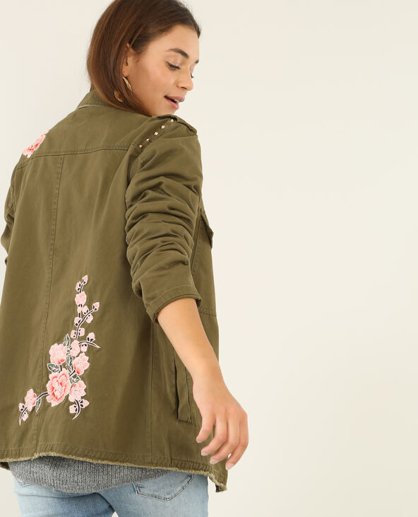 Veste femme hot sale kaki brodée