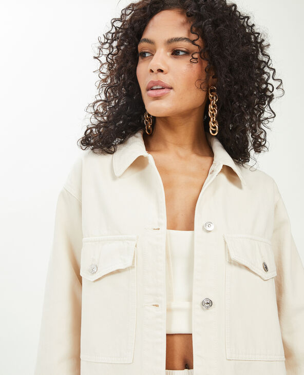 Surchemise en coton épais blanc - Pimkie