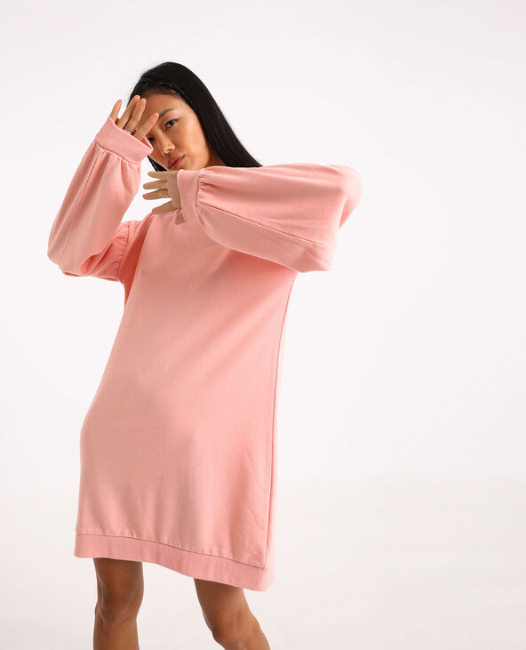 Robe sweat manches ballon rose - Pimkie