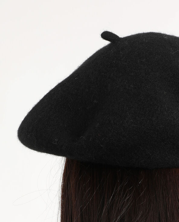 Béret en laine noir - Pimkie