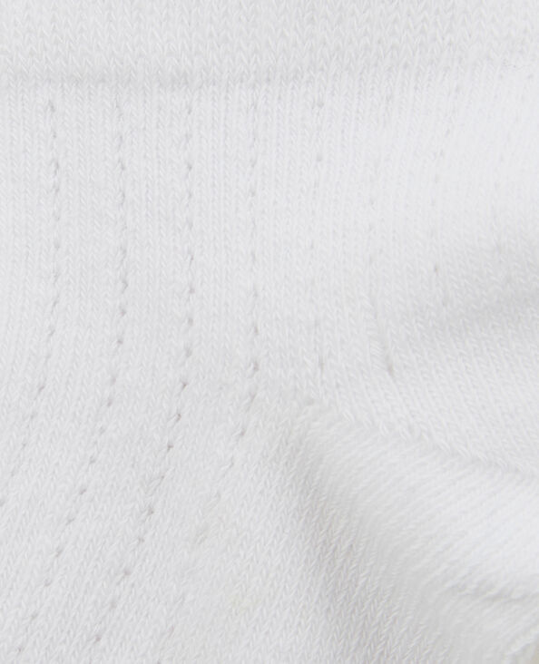 Paire de chaussettes en maille fantaisie ajourée blanc - Pimkie