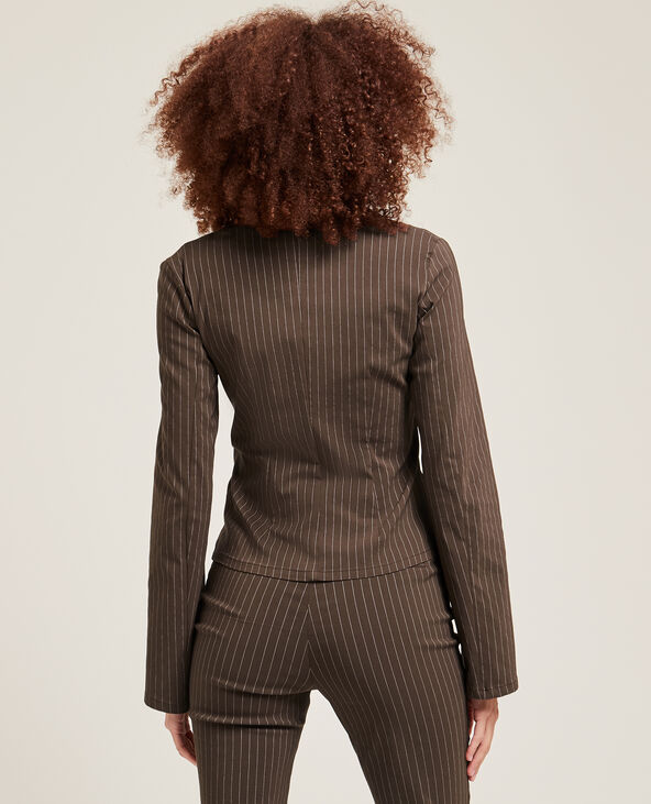 Chemise tailleur zippée marron - Pimkie