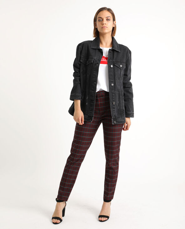 Veste en jean large noir - Pimkie