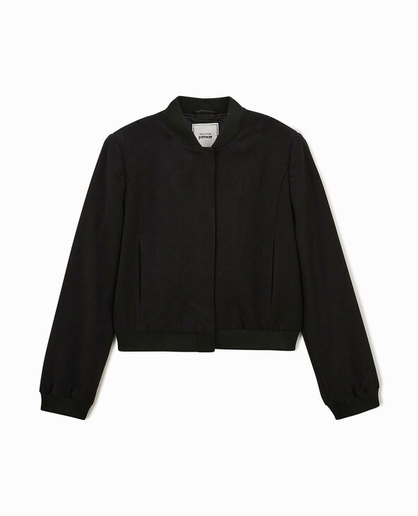Blouson court façon bombers noir - Pimkie