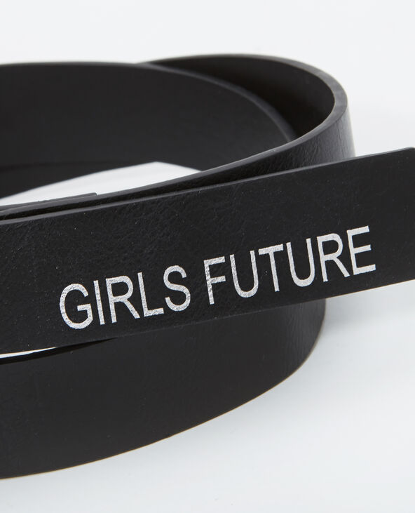 Ceinture à message noir - Pimkie