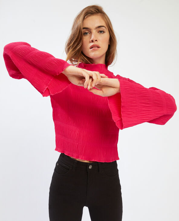 Top effet plissé rose fuchsia - Pimkie