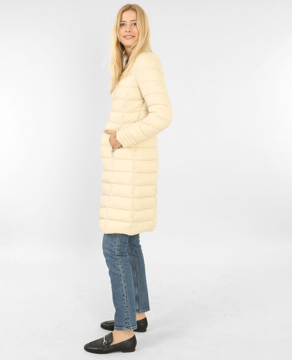 Doudoune fine longue beige - Pimkie