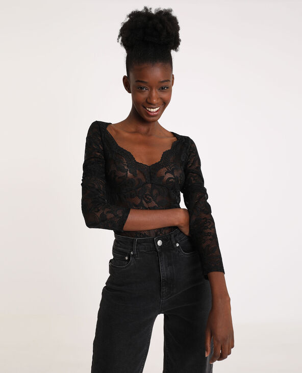 Body en dentelle noir - Pimkie