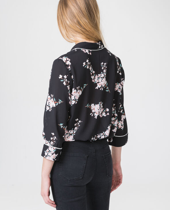 Chemise style pyjama noir - Pimkie