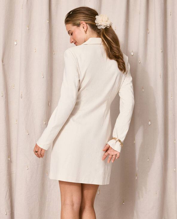 Robe blazer avec ouverture taille blanc - Pimkie