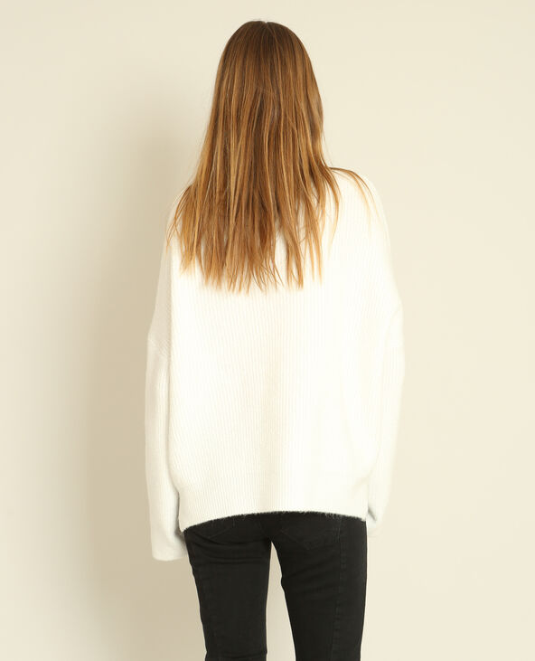 Pull chaud col roulé blanc - Pimkie