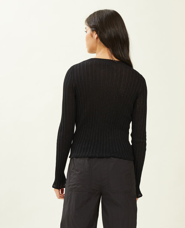 Pull léger avec fils métallisés noir - Pimkie