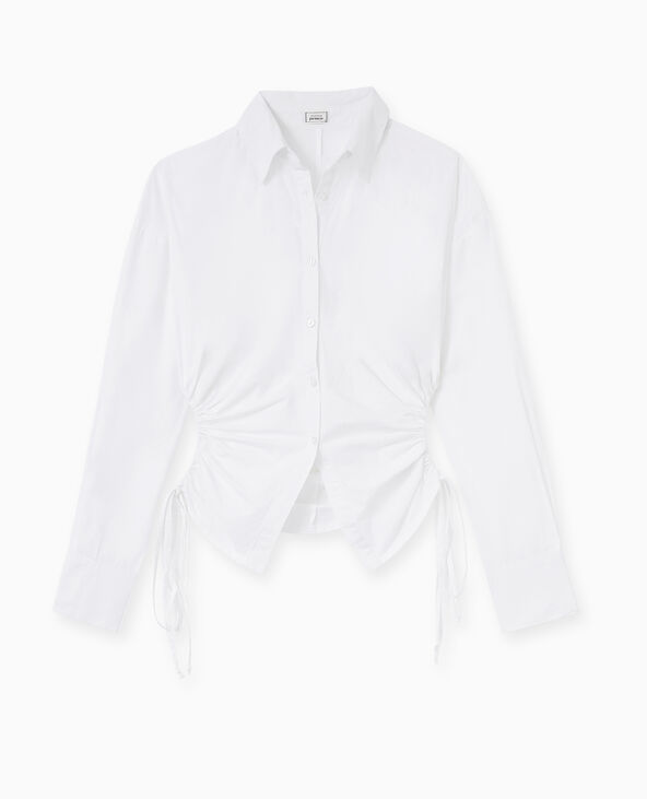 Chemise avec cut out et liens coulissés blanc - Pimkie