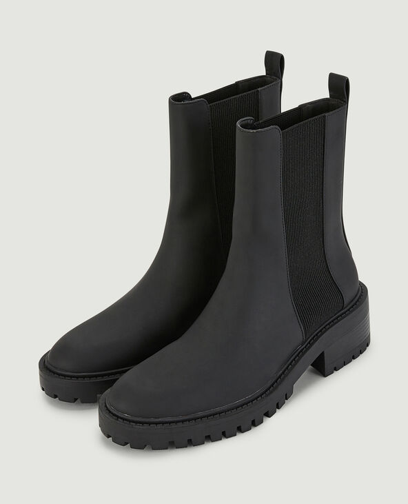 Boots semelles crantées noir - Pimkie