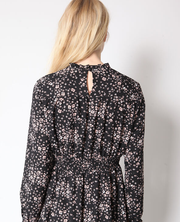 Robe longue à fleurs noir - Pimkie