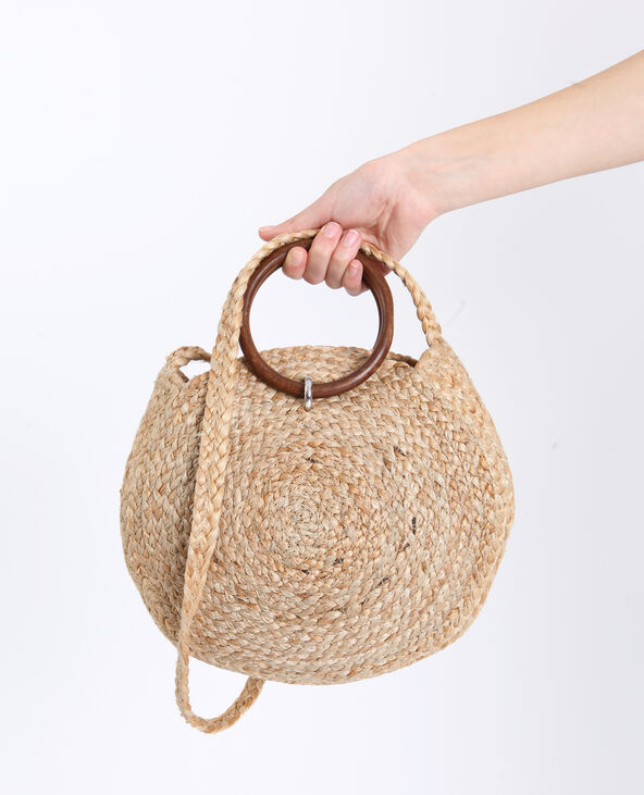 Sac rond en paille Pimkie