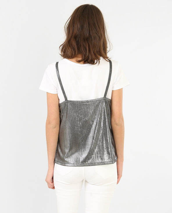 T-shirt 2 en 1 blanc - Pimkie