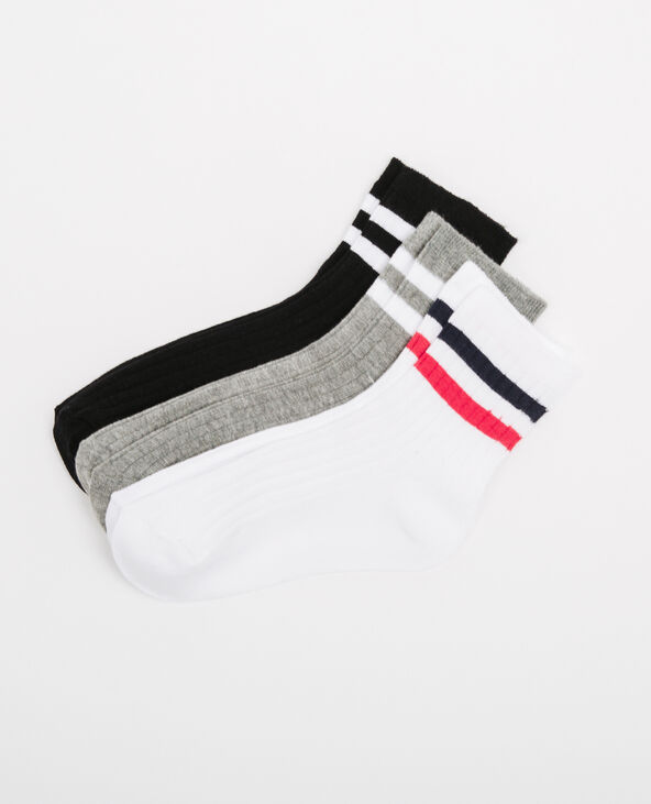 Lot de chaussettes à bandes noir - Pimkie