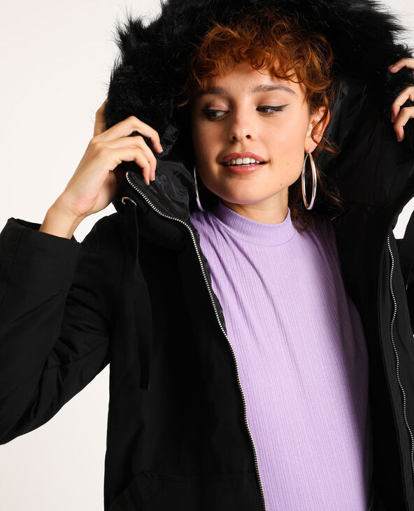 Parka à capuche noir - Pimkie