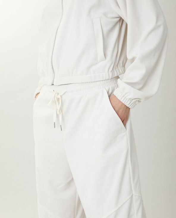 Pantalon de jogging velours blanc - Pimkie
