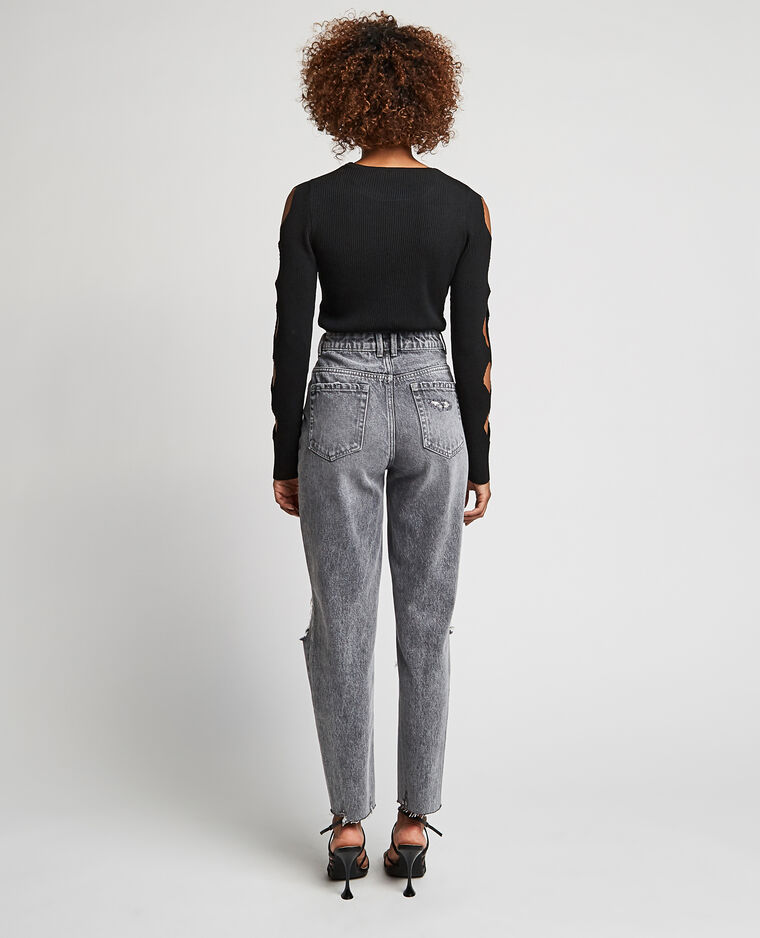 Jean mom trashé gris - Pimkie