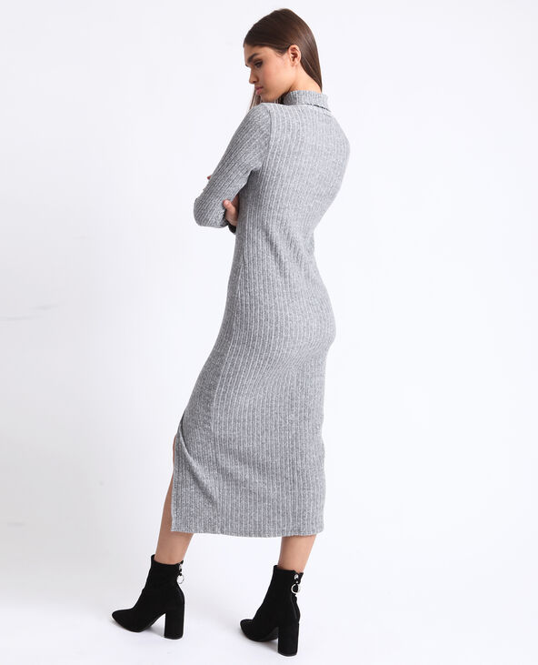 Robe longue gris chiné - Pimkie