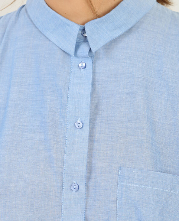 Chemise à épaules dénudées bleu - Pimkie