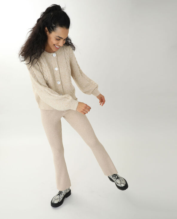 Gilet torsadé beige - Pimkie