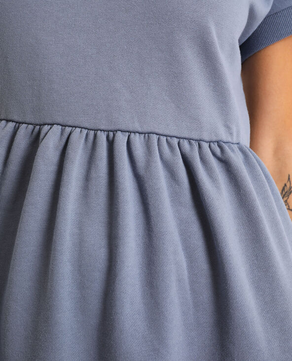 Robe sweat à manches courtes gris foncé - Pimkie