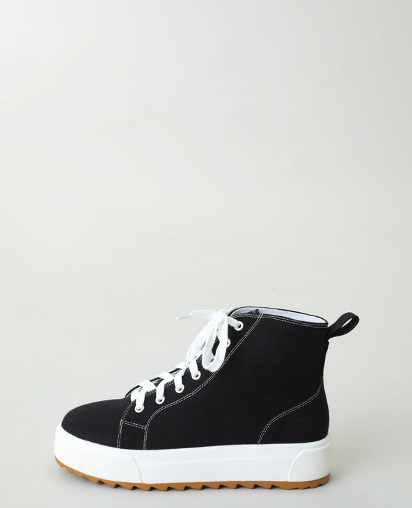 Baskets hautes plateformes noir - Pimkie