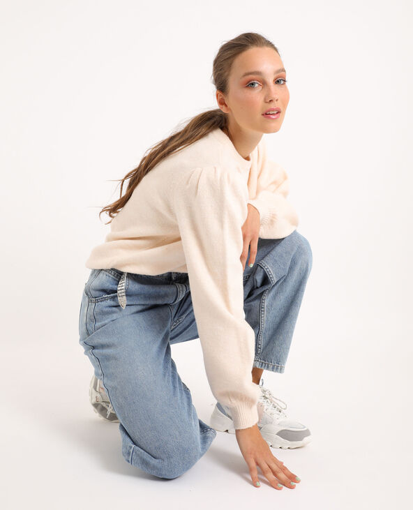 Pull manches bouffantes beige - Pimkie