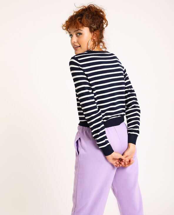 Marinière en maille bleu marine - Pimkie