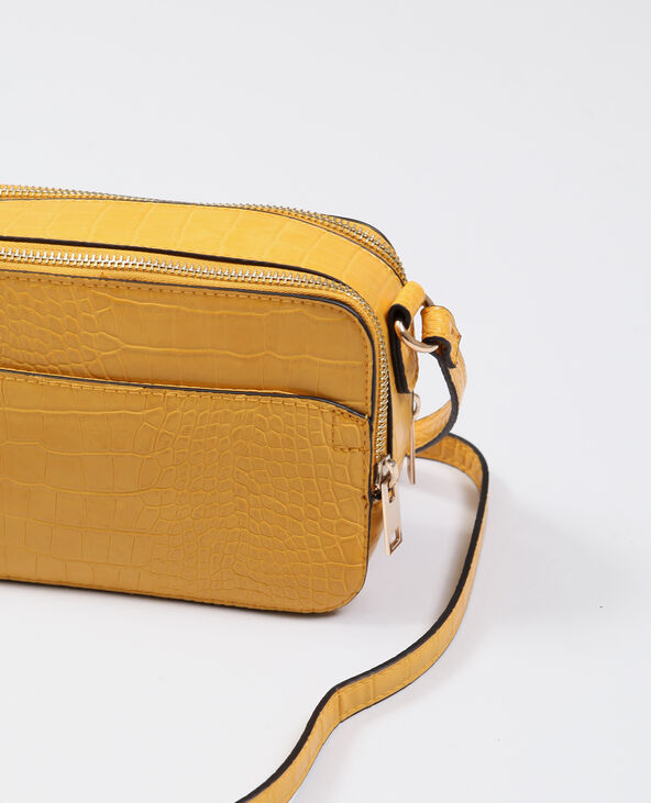 Sac croco jaune ocre - Pimkie