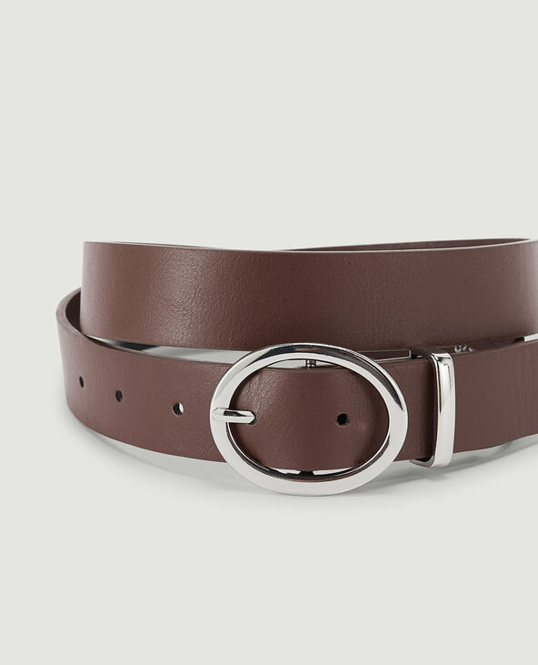 Ceinture boucle ovale marron - Pimkie