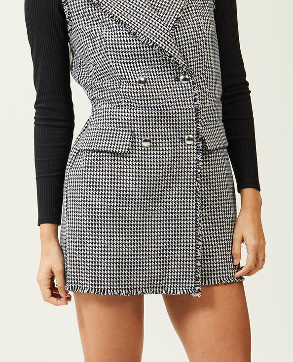 Combishort sans manches en tweed blanc - Pimkie