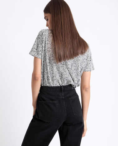T-shirt à imprimé blanc - Pimkie