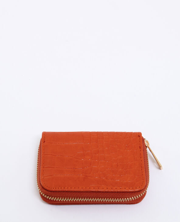 Porte-monnaie croco camel - Pimkie