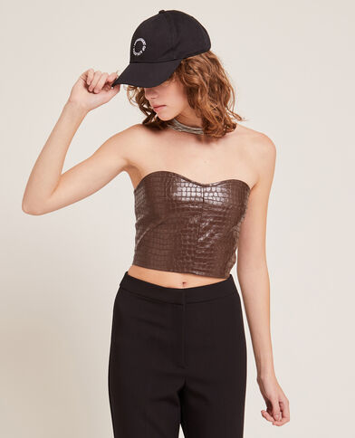 Bandeau effet croco marron - Pimkie