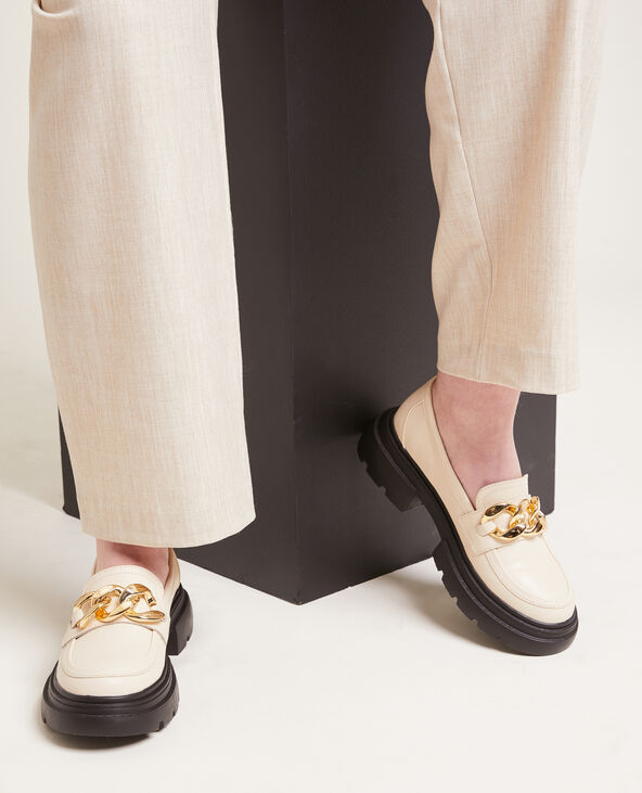 Mocassins chunky boucles dorées blanc - Pimkie