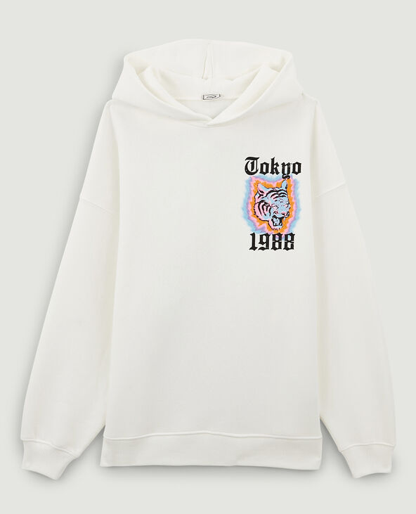 Sweat capuche blanc - Pimkie