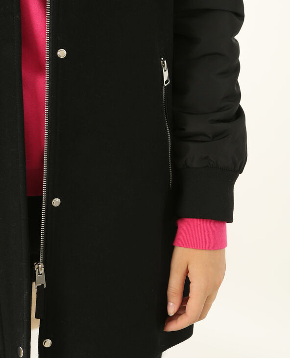 Manteau esprit teddy noir - Pimkie