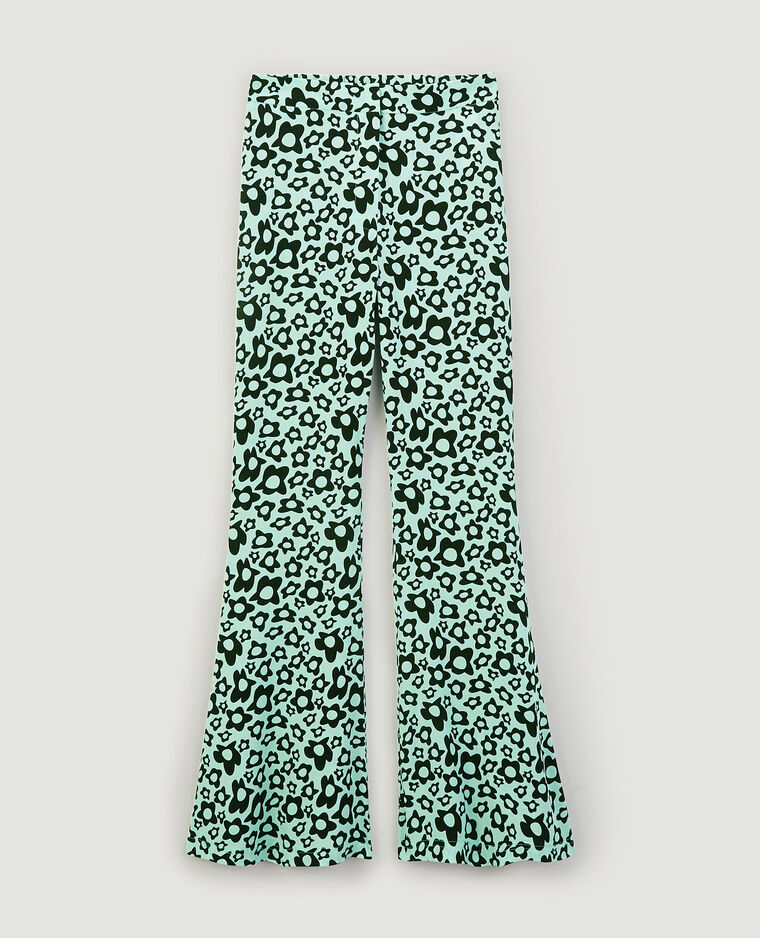 Pantalon flare taille haute SMALL bleu turquoise - Pimkie