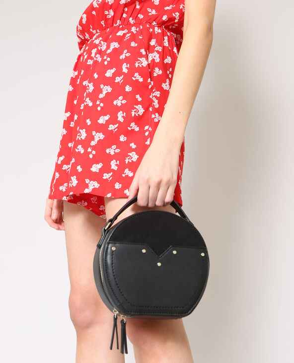 Sac rond noir cuir on sale