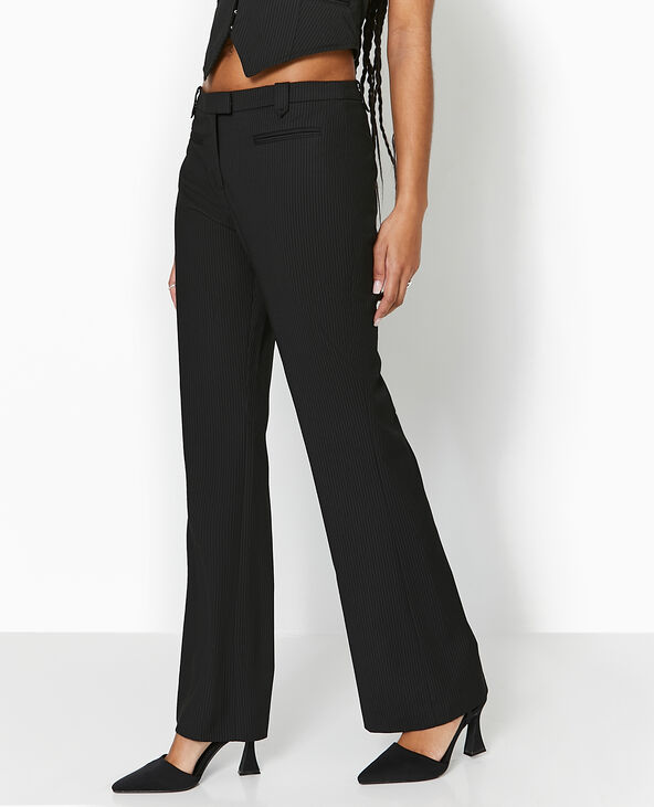 Pantalon flare taille basse gris foncé - Pimkie