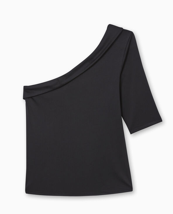 Top one shoulder asymétrique noir - Pimkie