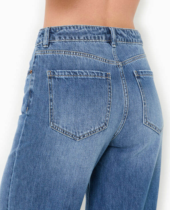 Jean wide taille haute bleu marine - Pimkie